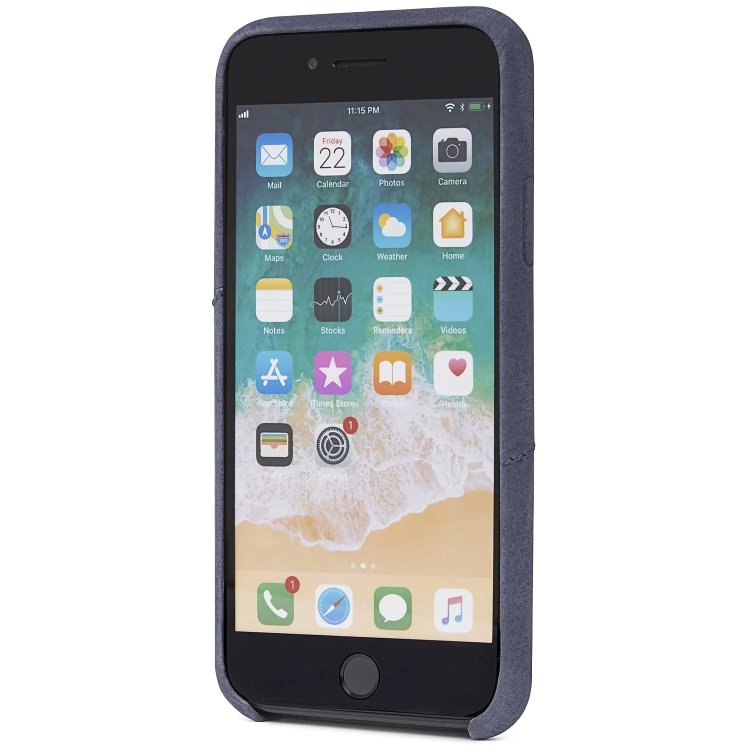 Leather Back Cover Card Case | Navy | iPhone X | iPhone XS | DA8IPOXSO1DB - Image 3