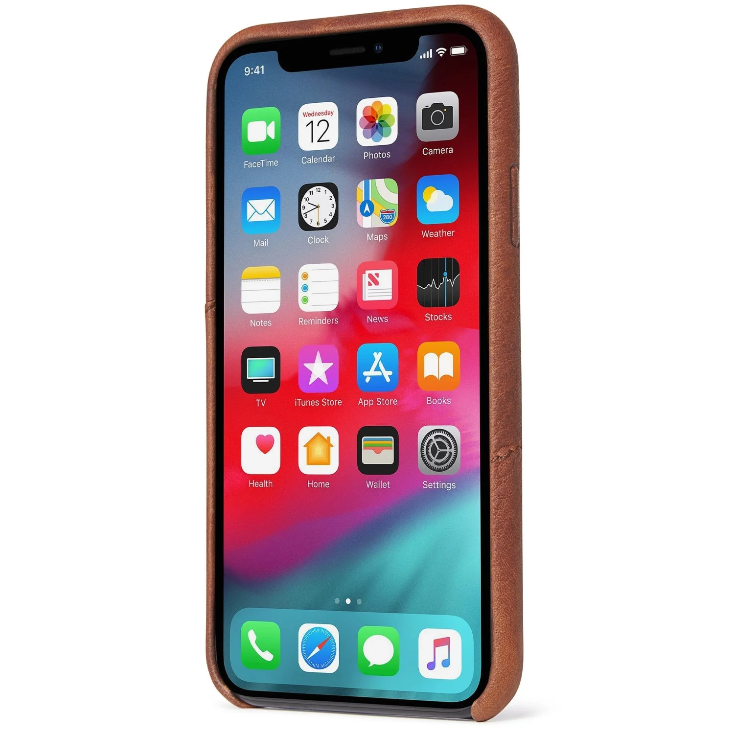 Leather Back Cover Card Case | Oak Brown - Image 3