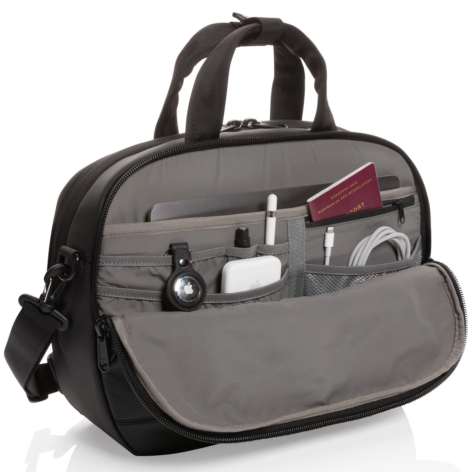 Leather Briefcase | Black - Image 6