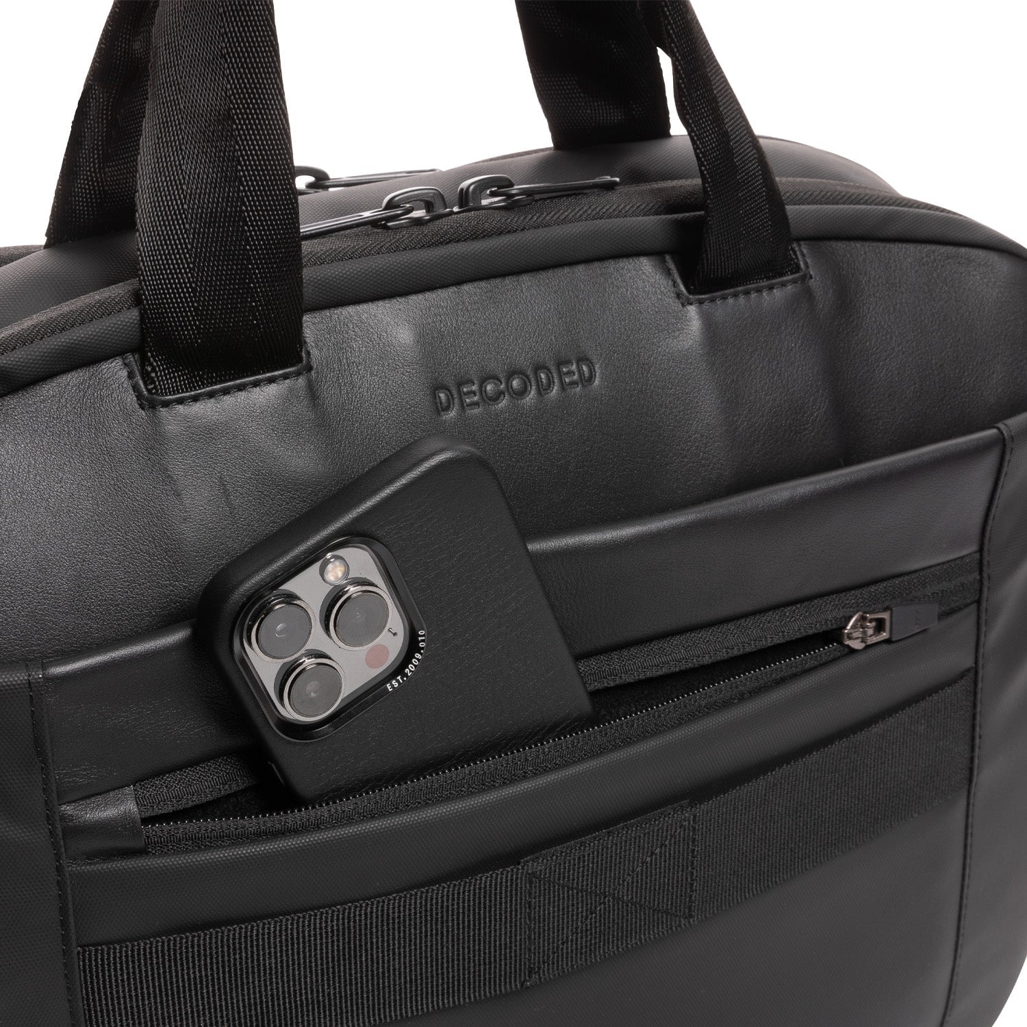 Leather Briefcase | Black - Image 7