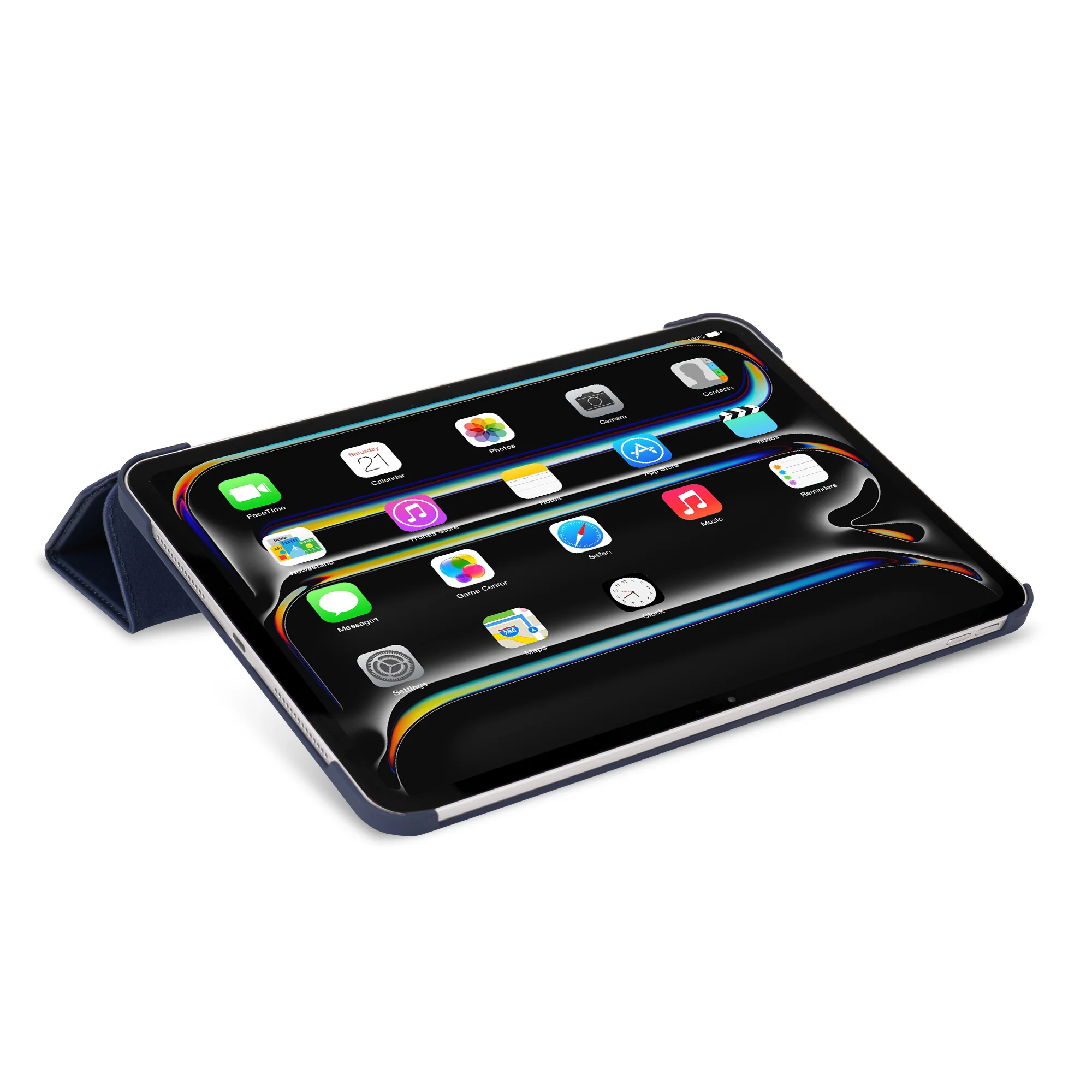 Textured Silicone Slim Cover | Navy Peony | iPad Pro 11" M4 & M5 | D24IPAP11SC1NE - Image 7