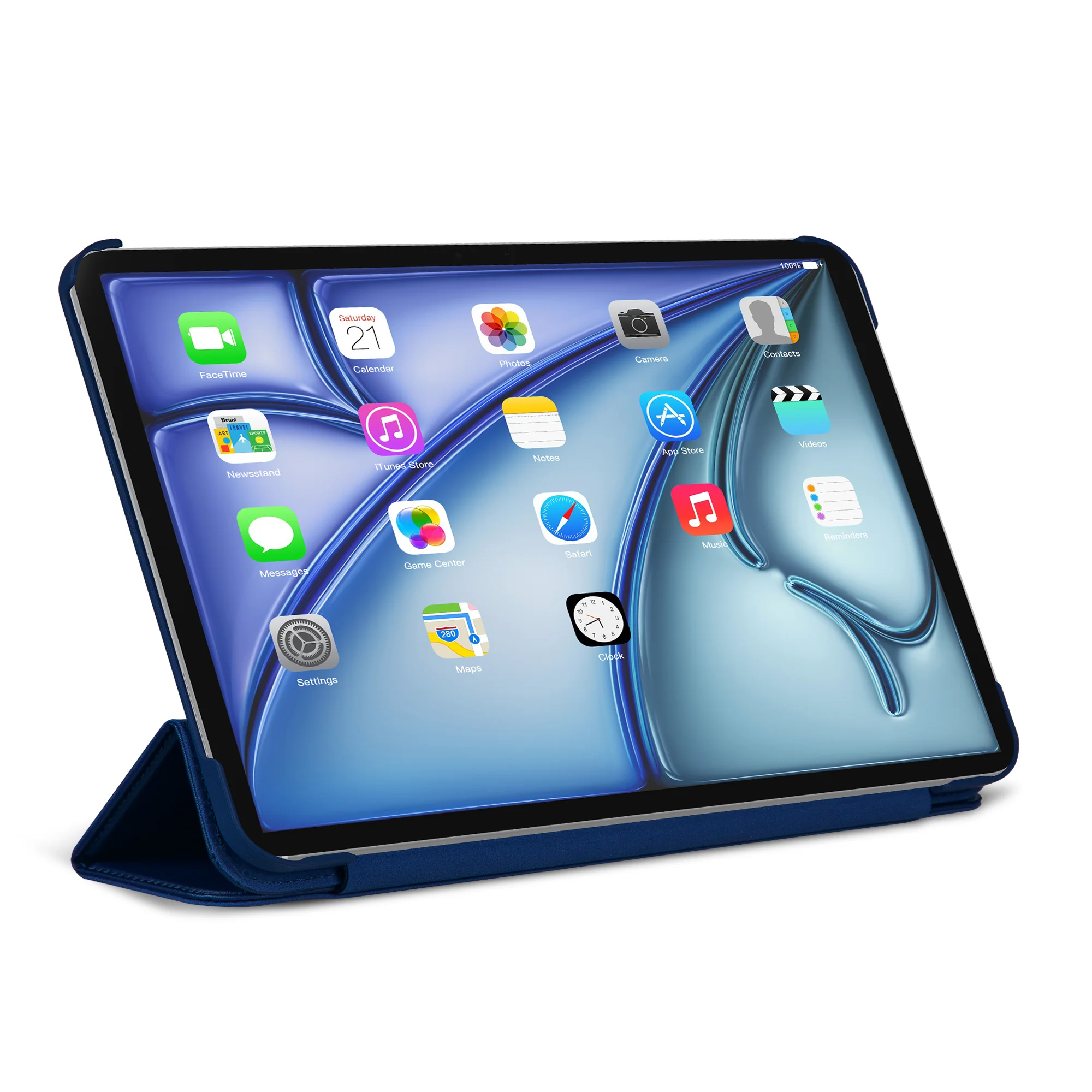 Textured Silicone Slim Cover | Navy Peony | iPad Air 11" | D24IPAA109SC1NE - Image 9