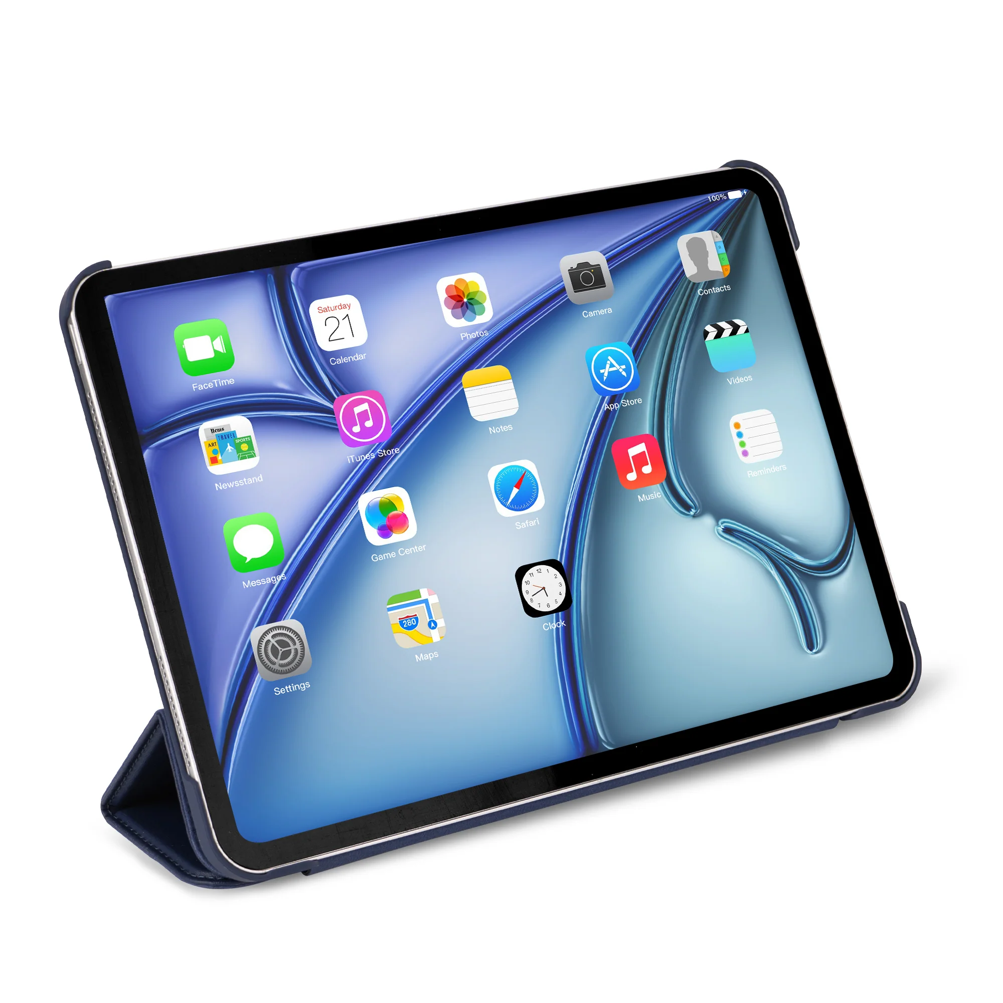 Textured Silicone Slim Cover | Navy Peony | iPad Air 13" | D24IPAA129SC1NE - Image 8